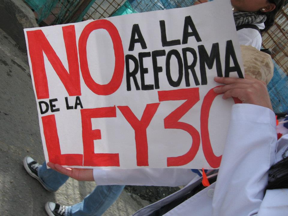 Colombian students march against the lack of education funding